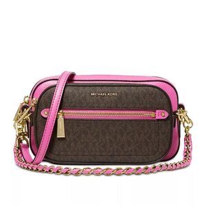 Michael Kors Logo Small Jet Set 5 in 1 Pouch Camera Crossbody New with Tags